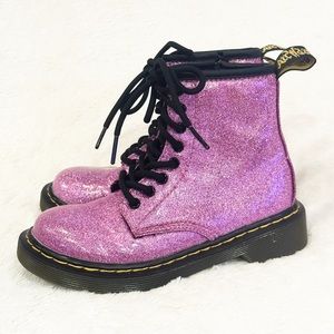 Dr. Martens 1460 Smooth Glitter Boots Size 12 Toddler Girls